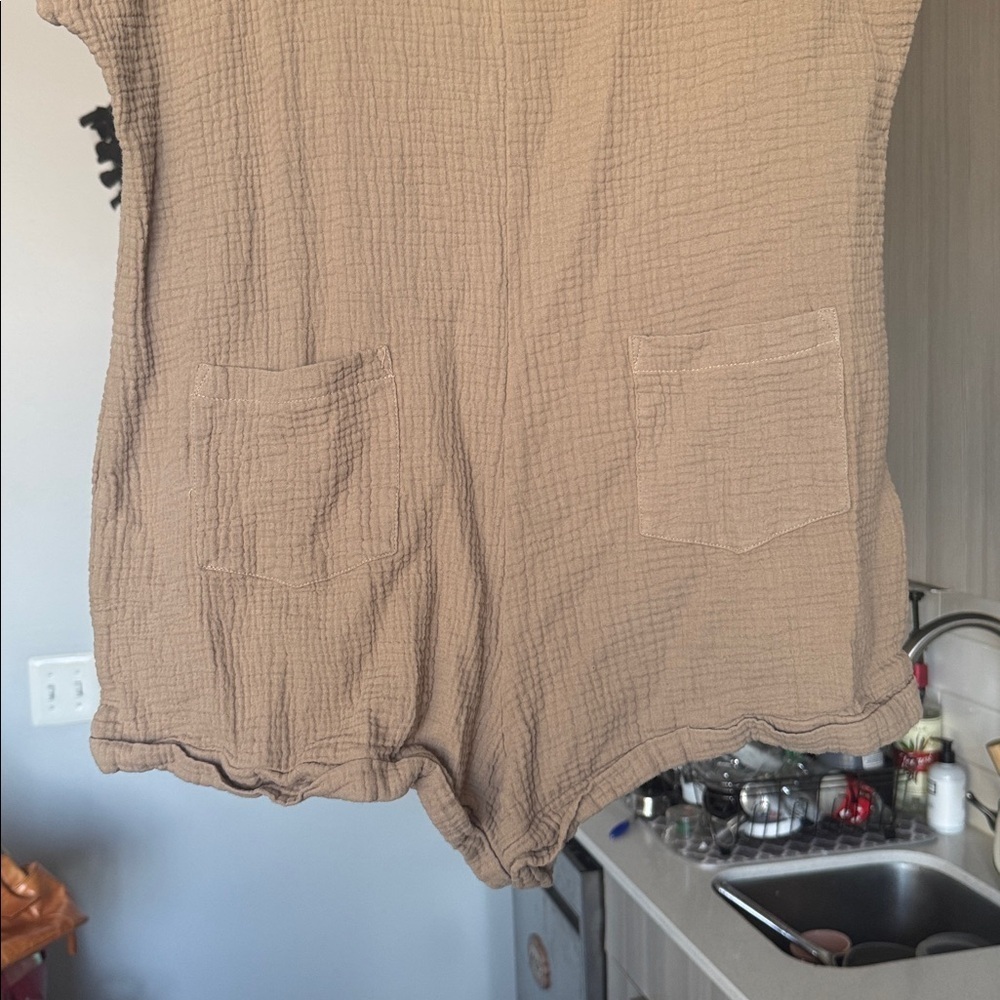 Princess Polly Salt Lake Romper Beige - Picture 9 of 10